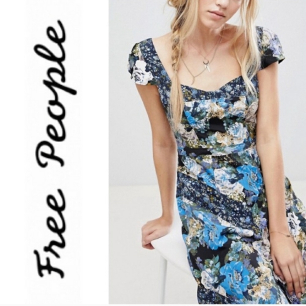 Free People La fluer maxi blue size 4